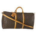 Louis Vuitton Keepall Bandouliere Bag Monogram Canvas Brown Canvas Travel Bag