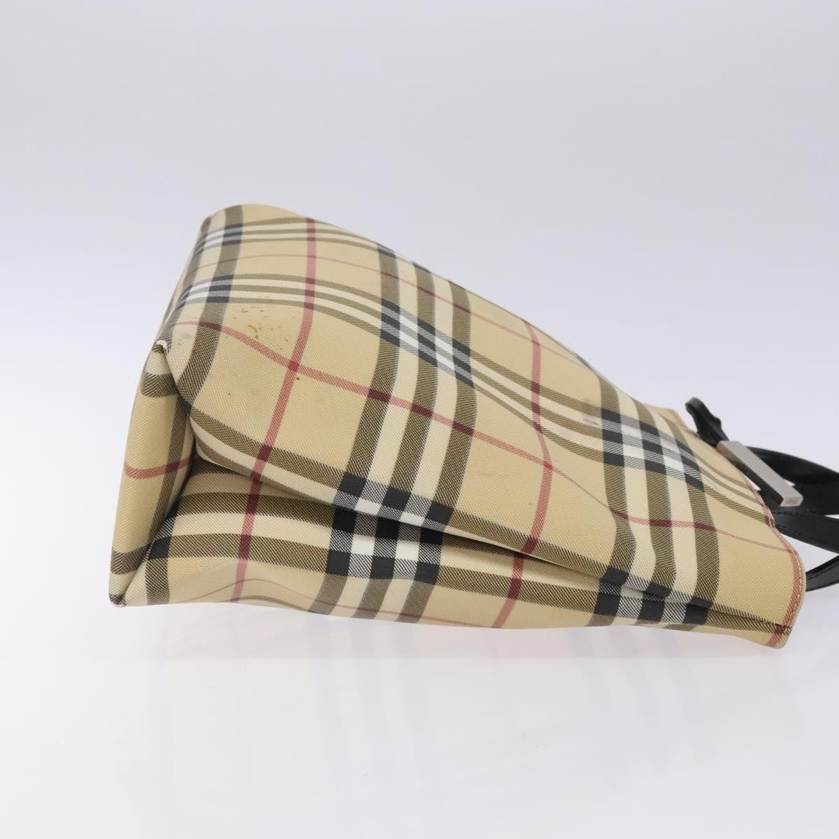 Burberry Nova Check Tote Canvas Check Pattern Beige Canvas Tote Bag