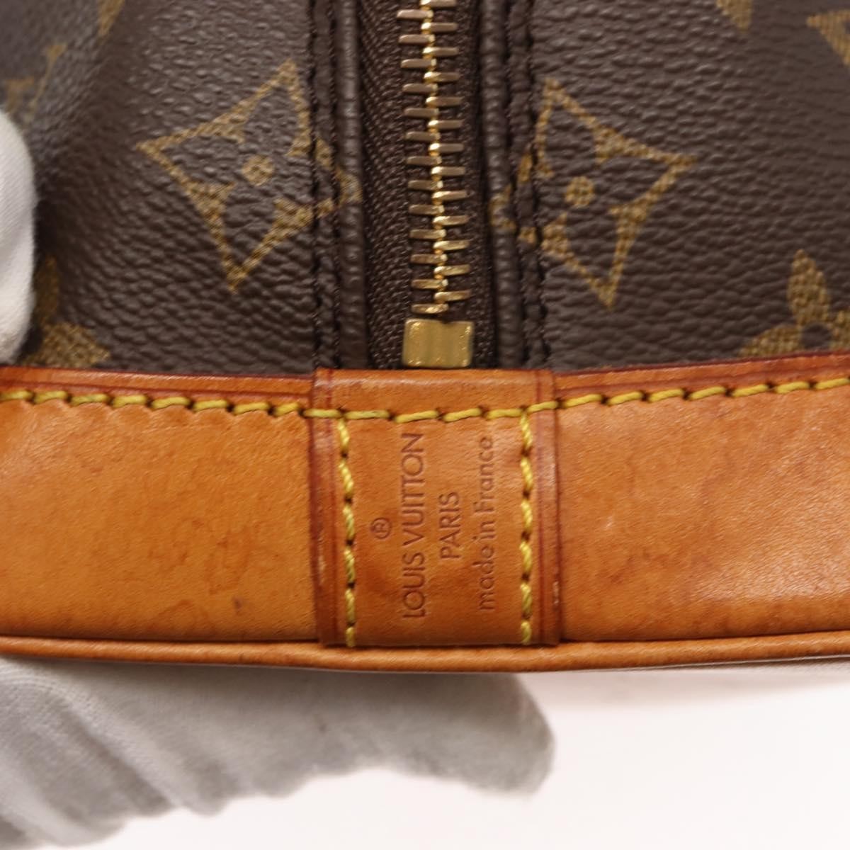 Louis Vuitton Vintage Alma Handbag Monogram Canvas Brown Canvas Handbag
