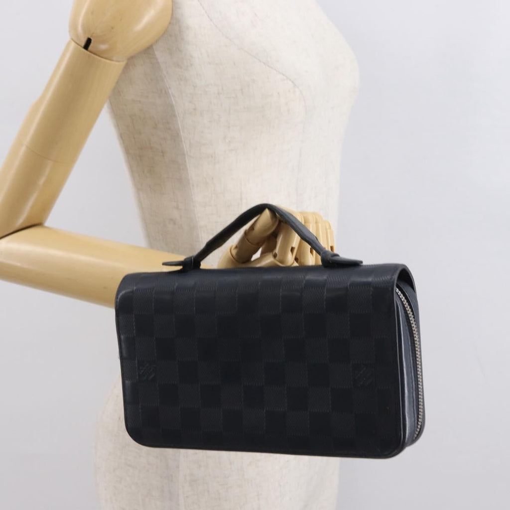 Louis Vuitton Zippy Xl Damier Leather Black Leather Wallets Accessory