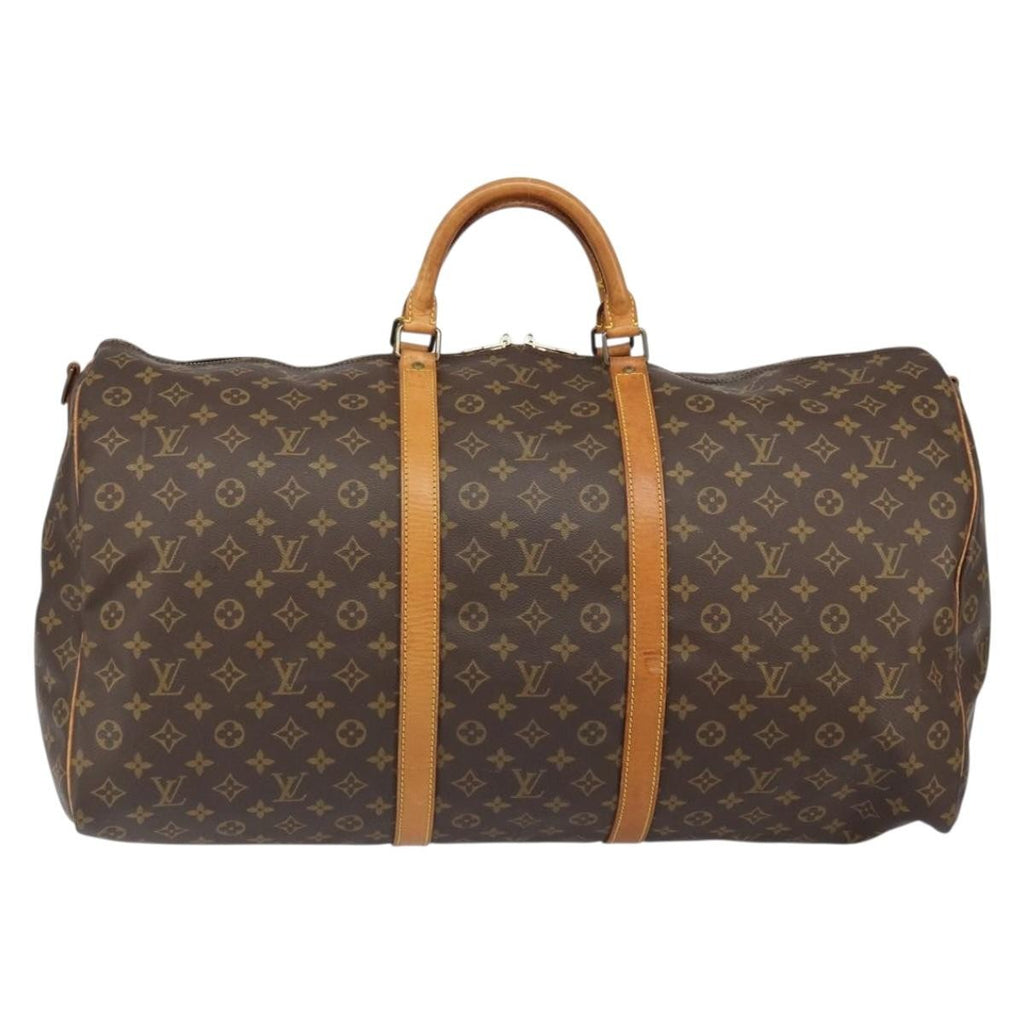 Louis Vuitton Keepall Bandouliere Bag Monogram Canvas Brown Canvas Travel Bag