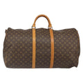 Louis Vuitton Keepall Bandouliere Bag Monogram Canvas Brown Canvas Travel Bag