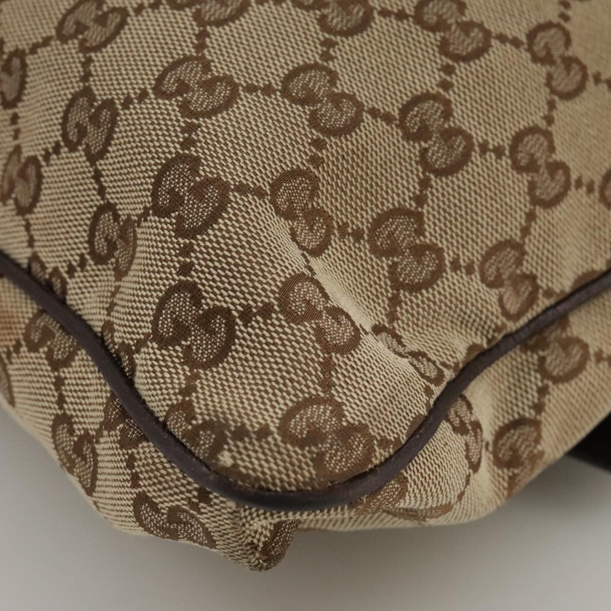 Gucci Double Pocket Web Messenger Gg Canvas Brown Canvas Shoulder Bag Bag (Pre-Owned)
