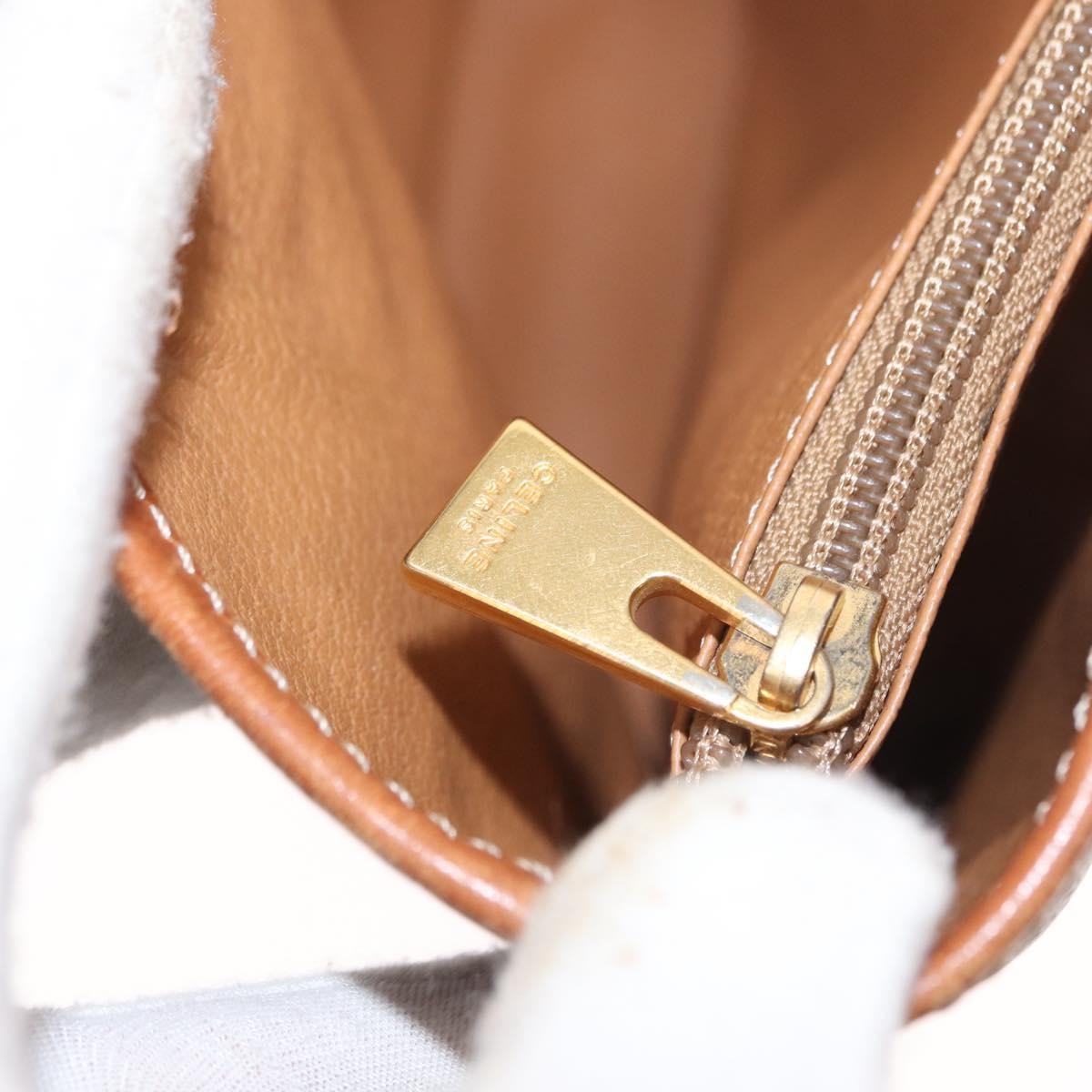 Celine Vintage Macadam Shoulder Bag Canvas And Leather Brown Pvc Shoulder Bag Bag