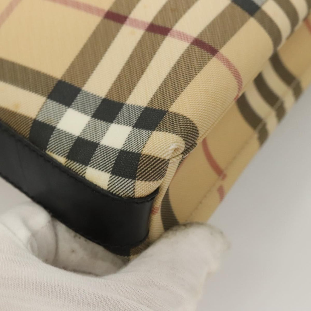 Burberry Shoulder Bag Nova Check Canvas Beige Pvc Bag