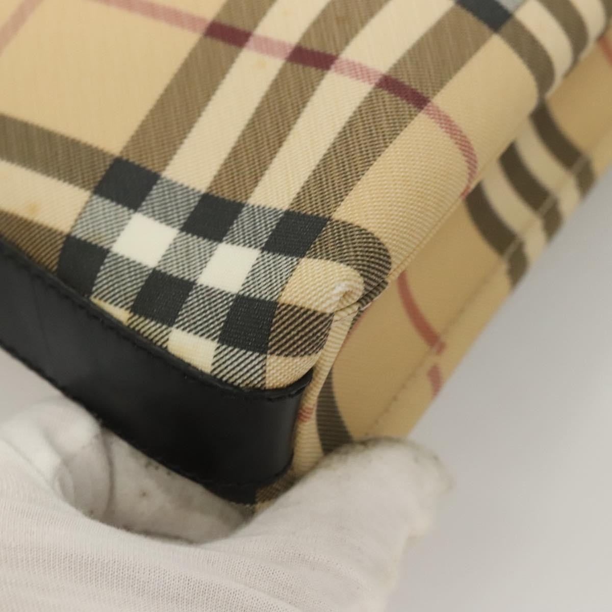 Burberry Shoulder Bag Nova Check Canvas Beige Pvc Bag