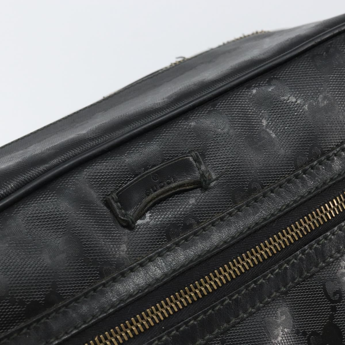 Gucci Zip Messenger Bag Gg Imprime Black Canvas Shoulder Bag Bag (Pre-Owned)