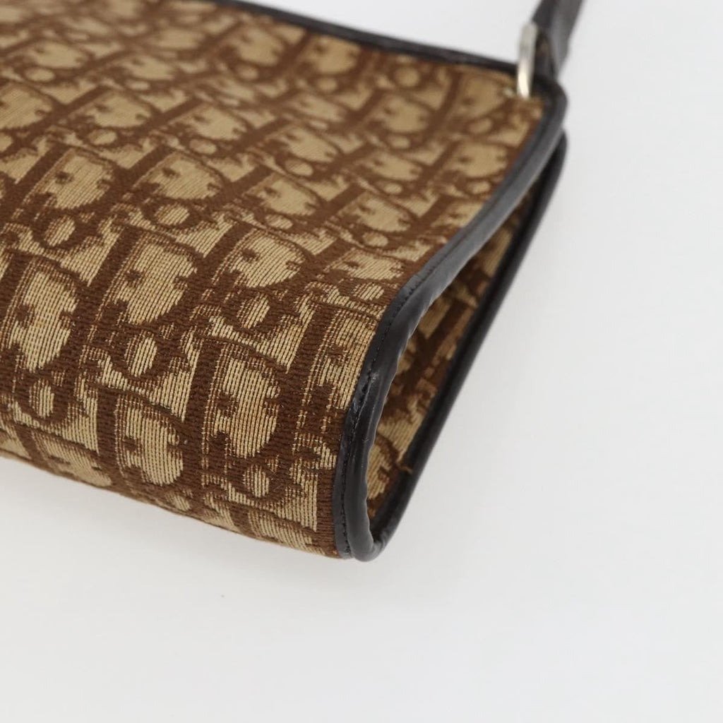 Christian Dior Vintage Cd Trotter Shoulder Bag Canvas Beige Canvas Shoulder Bag Bag (Pre-Owned)