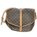 Louis Vuitton Saumur Handbag Monogram Canvas Brown Canvas Shoulder Bag