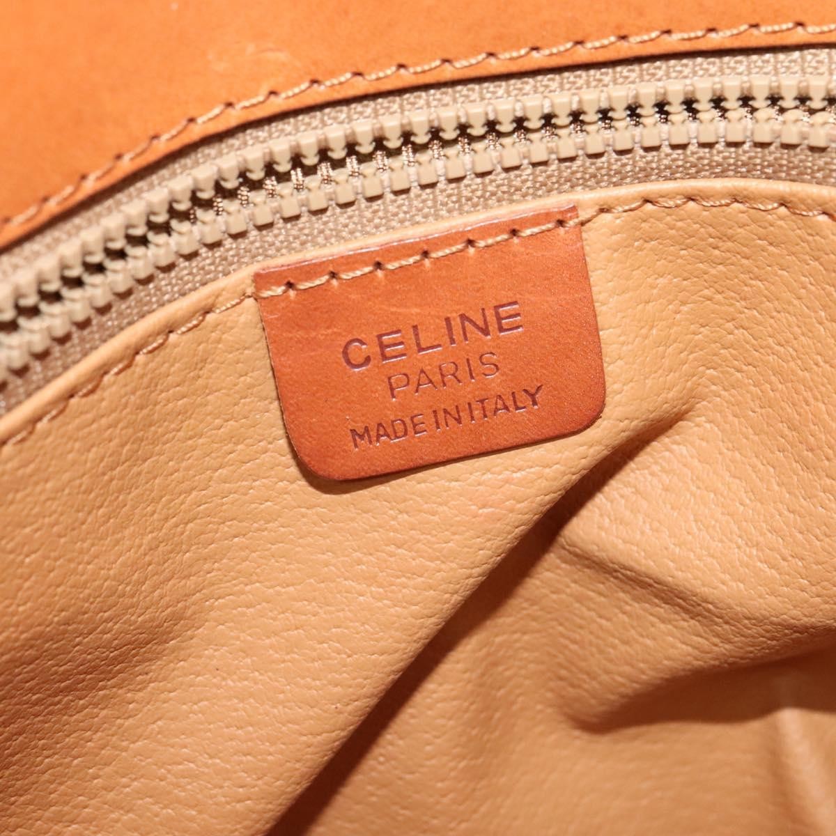 Celine Vintage Macadam Shoulder Bag Canvas And Leather Brown Canvas Shoulder Bag Bag