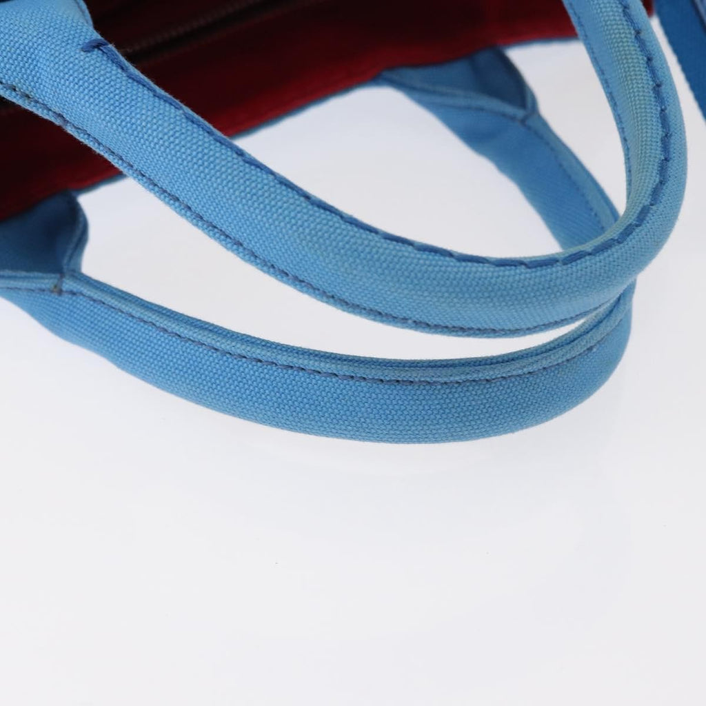Prada Canapa Convertible Tote Canvas With Applique Blue Canvas Tote Bag Bag