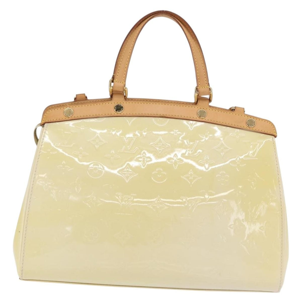 Louis Vuitton Brea Handbag Monogram Vernis Beige Patent_Leather Handbag