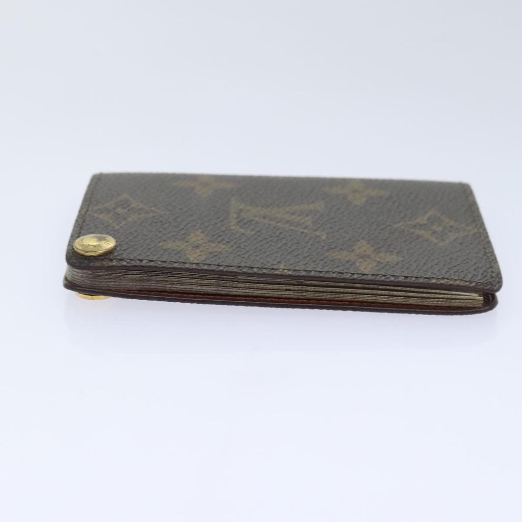 Louis Vuitton Porte Cartes Pression Card Case Monogram Canvas Brown Canvas Card Holders Accessory