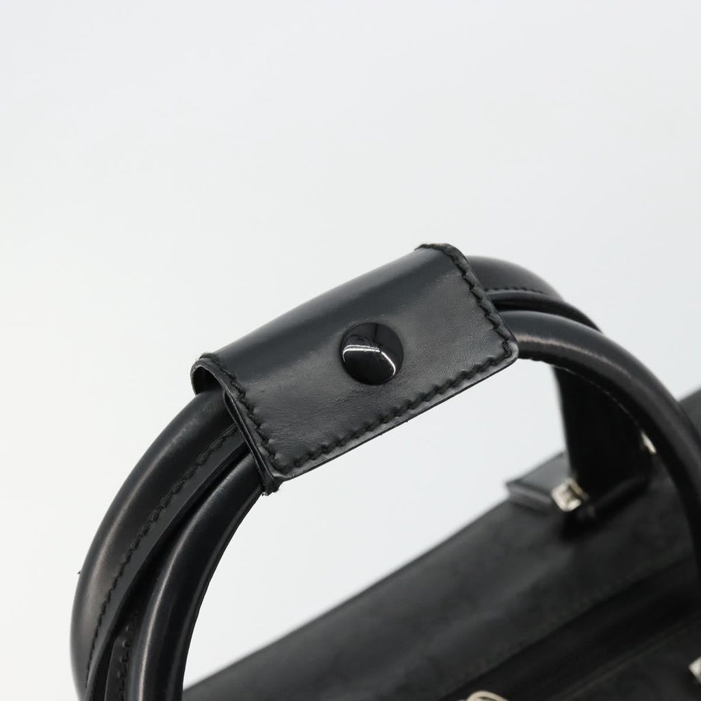 Gucci Duffle Bag Jumbo Gg Embossed Leather Black Pvc Handbag (Pre-Owned)