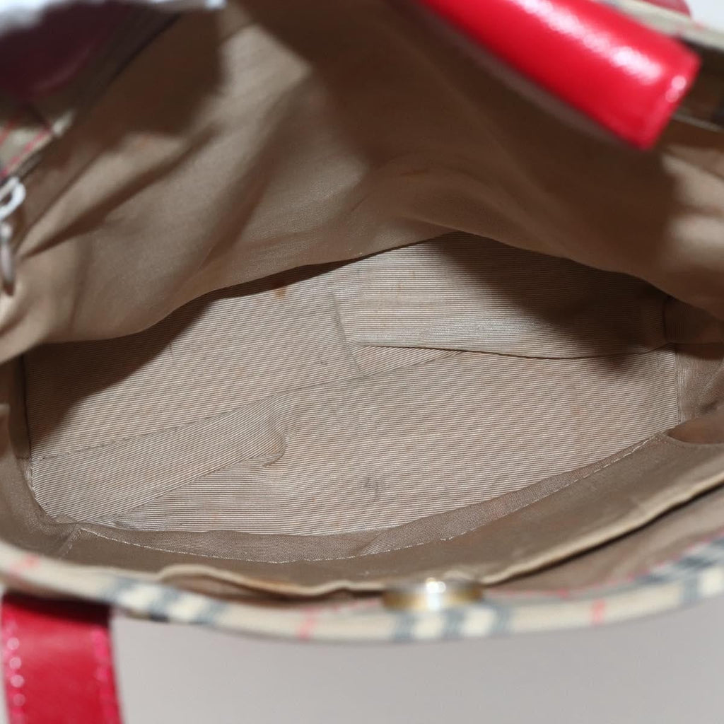 Burberry Nova Check Tote Canvas Check Pattern Beige Canvas Tote Bag