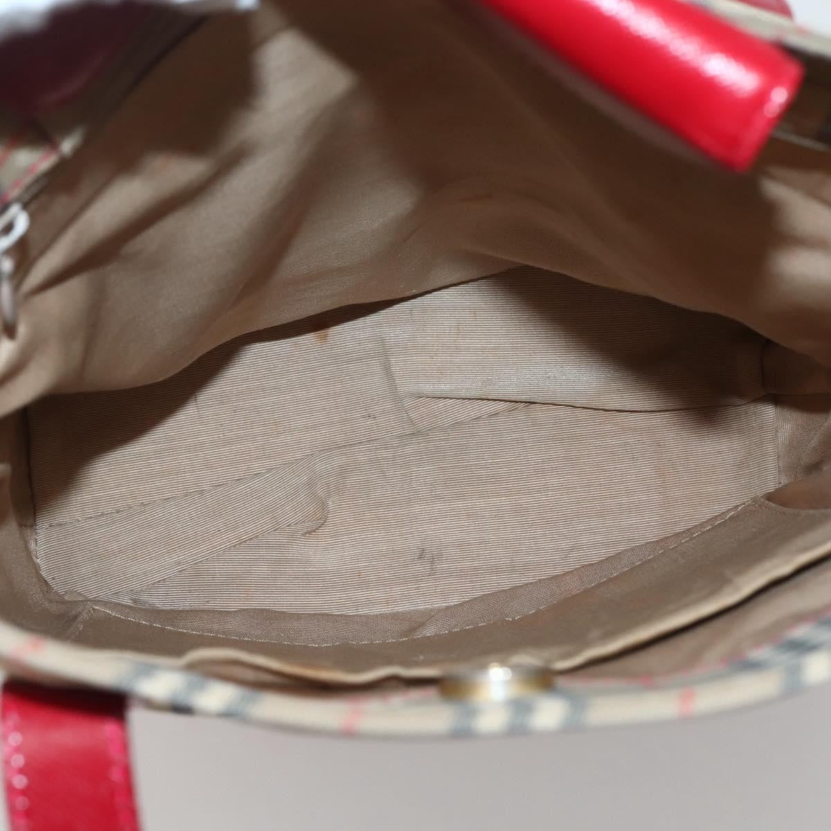 Burberry Nova Check Tote Canvas Check Pattern Beige Canvas Tote Bag