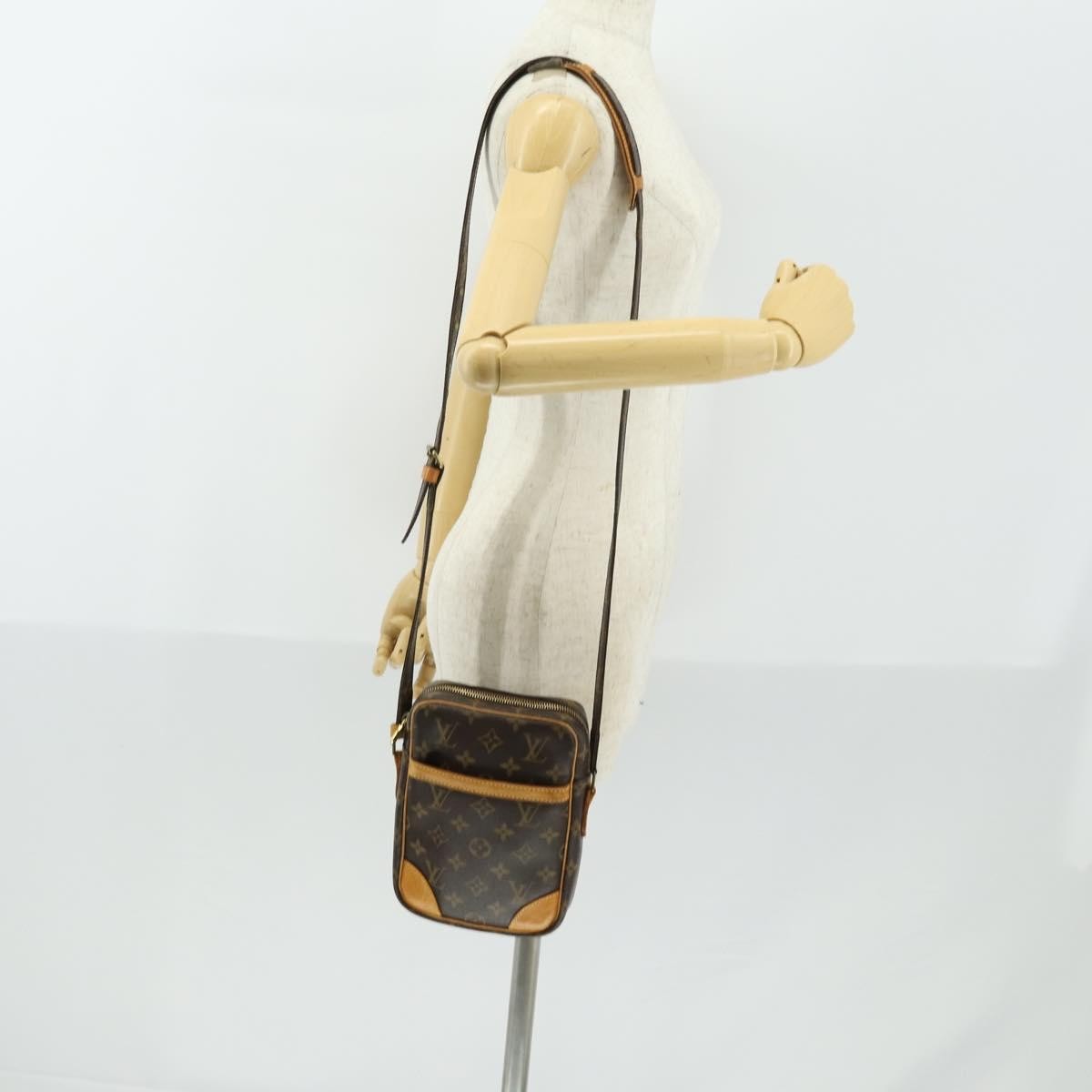 Louis Vuitton Danube Handbag Monogram Canvas Brown Canvas Shoulder Bag