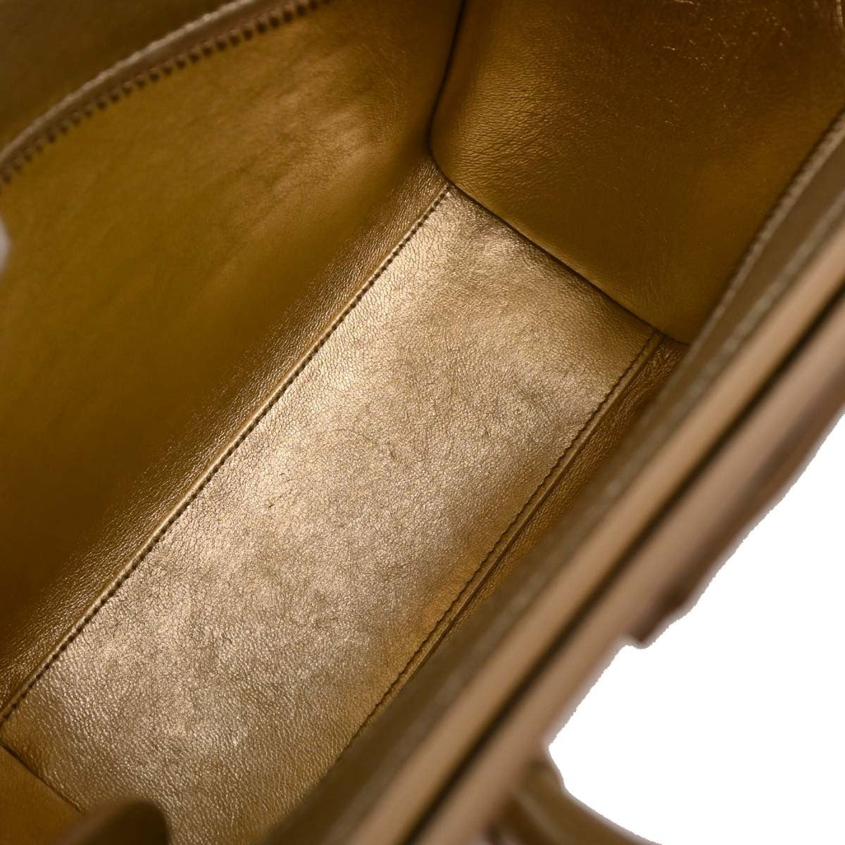 Celine Luggage Bag Smooth Leather Gold Leather Tote Bag Bag