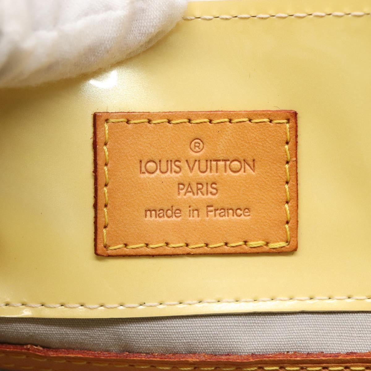 Louis Vuitton Reade Handbag Monogram Vernis Ecru Patent_Leather Bag