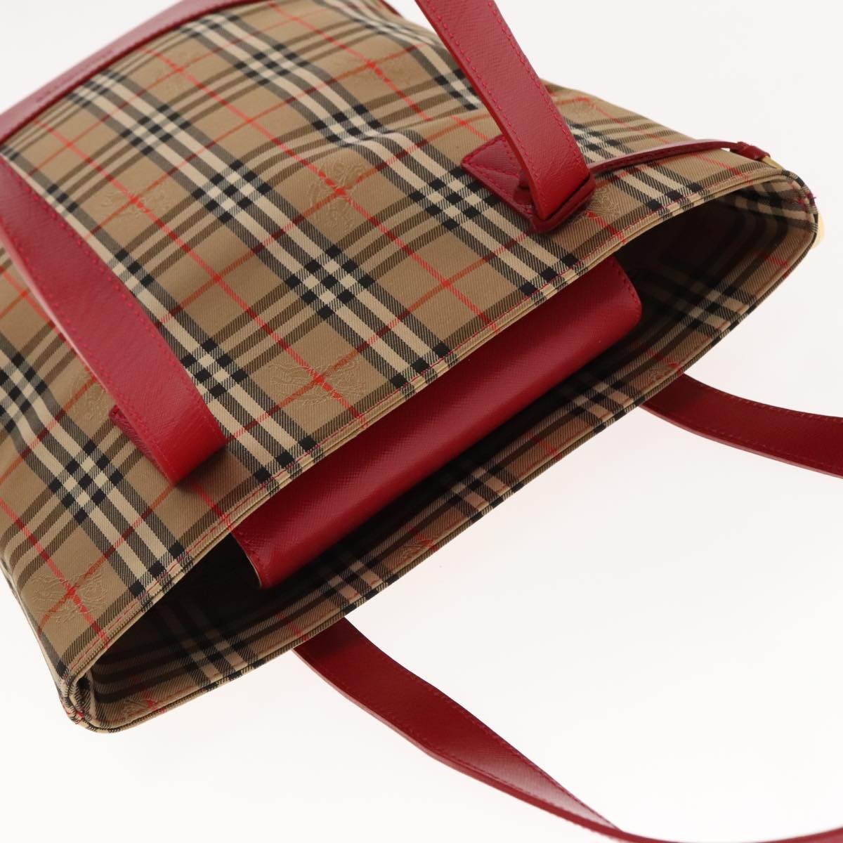 Burberry Nova Check Shoulder Bag Canvas And Leather Beige Canvas Shoulder Bag