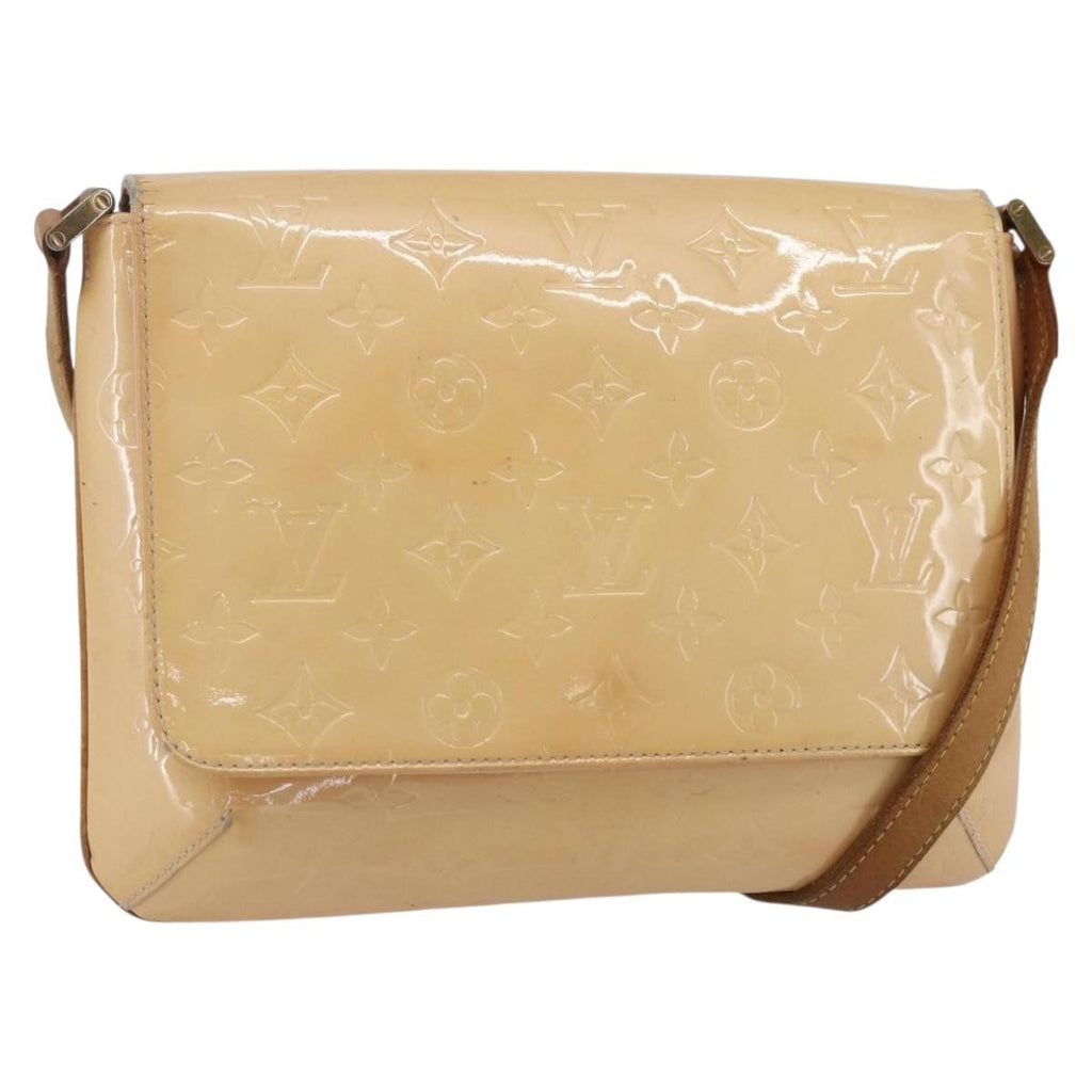 Louis Vuitton Thompson Street Handbag Monogram Vernis Beige Patent_Leather Shoulder Bag