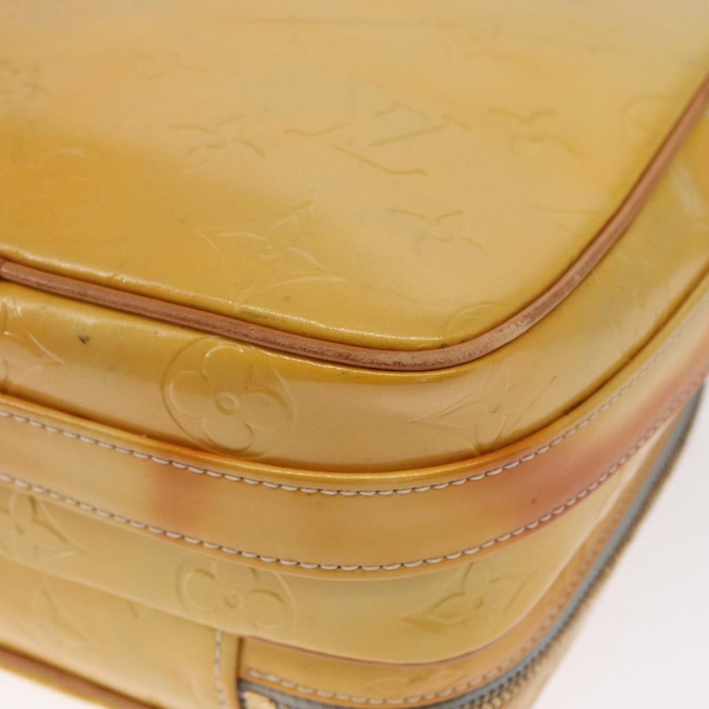 Louis Vuitton Wooster Handbag Monogram Vernis Yellow Patent_Leather Shoulder Bag