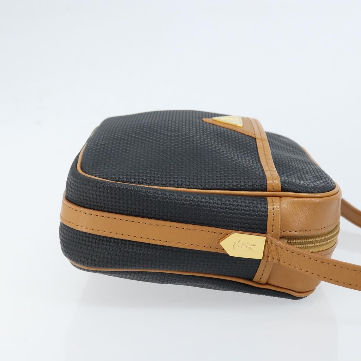Saint Laurent Vintage Shoulder Bag Canvas Navy Canvas Shoulder Bag Bag (Pre-Owned)