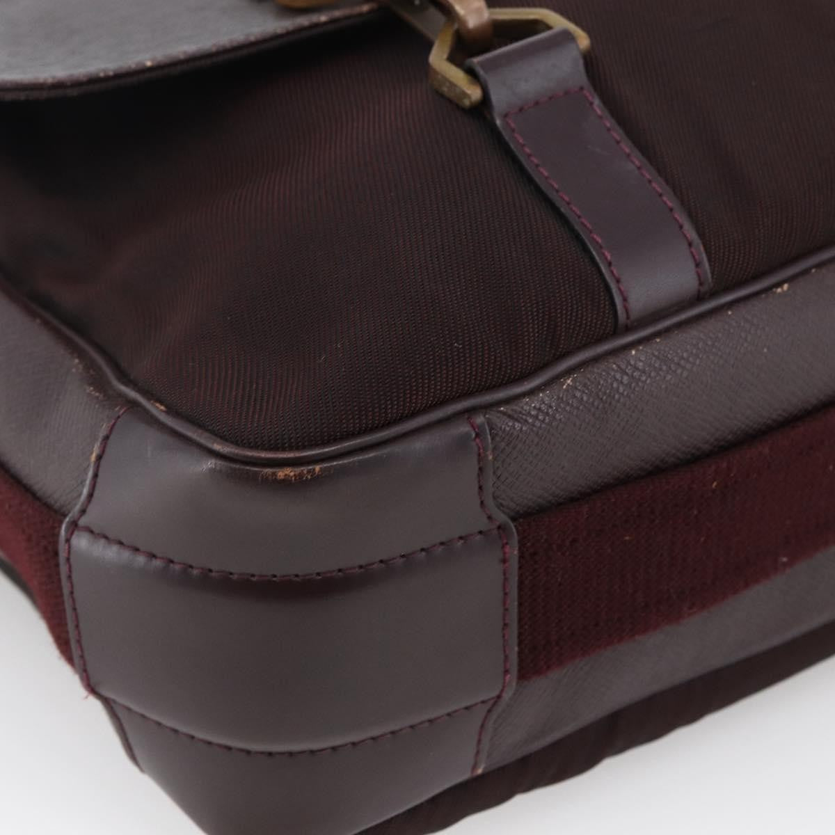 Louis Vuitton Dersou Bag Taiga Leather And Canvas Brown Leather Shoulder Bag