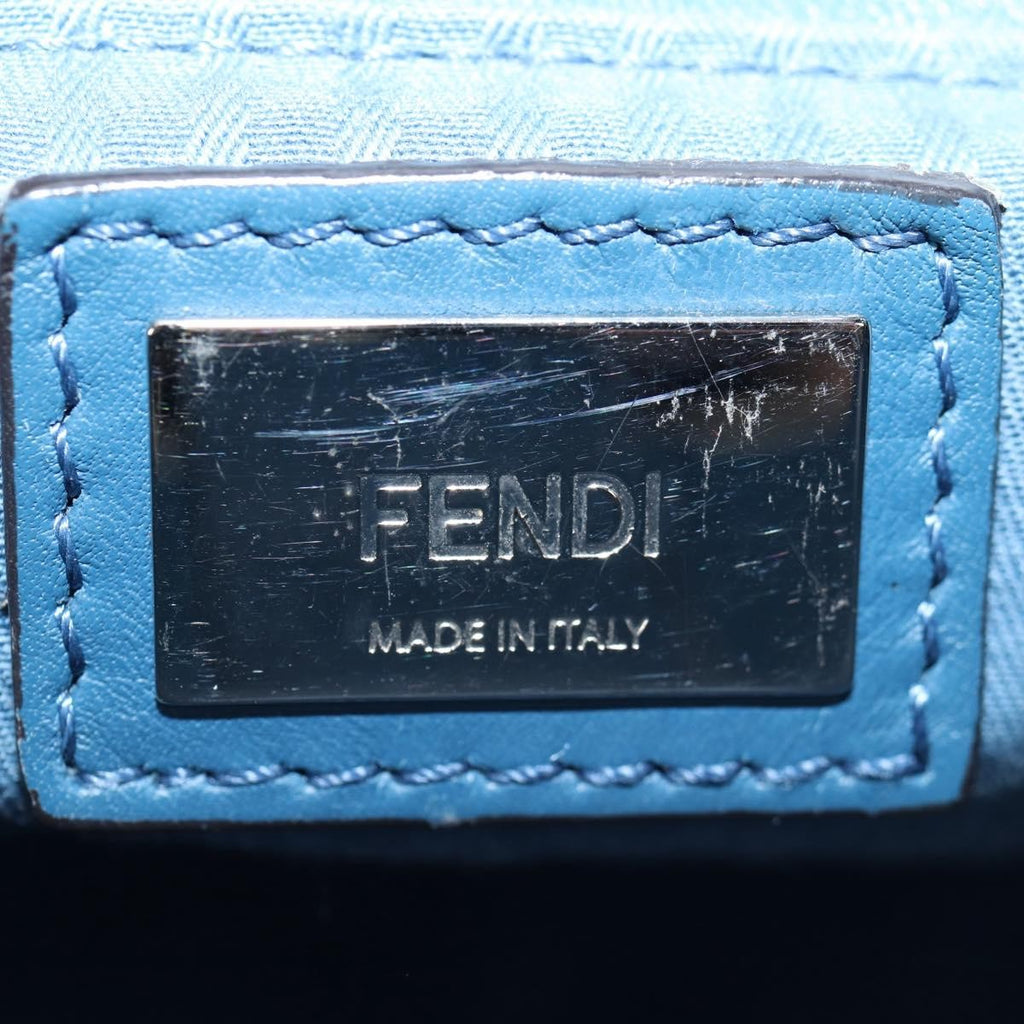 Fendi 2Jours Bag Leather Blue Leather Bag