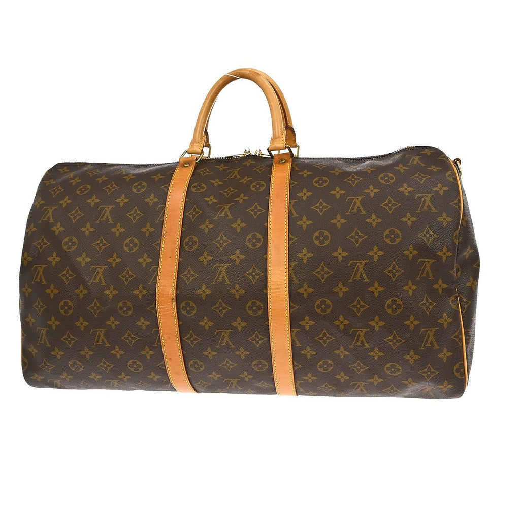 Louis Vuitton Keepall Bandouliere Bag Monogram Canvas Brown Canvas Travel Bag