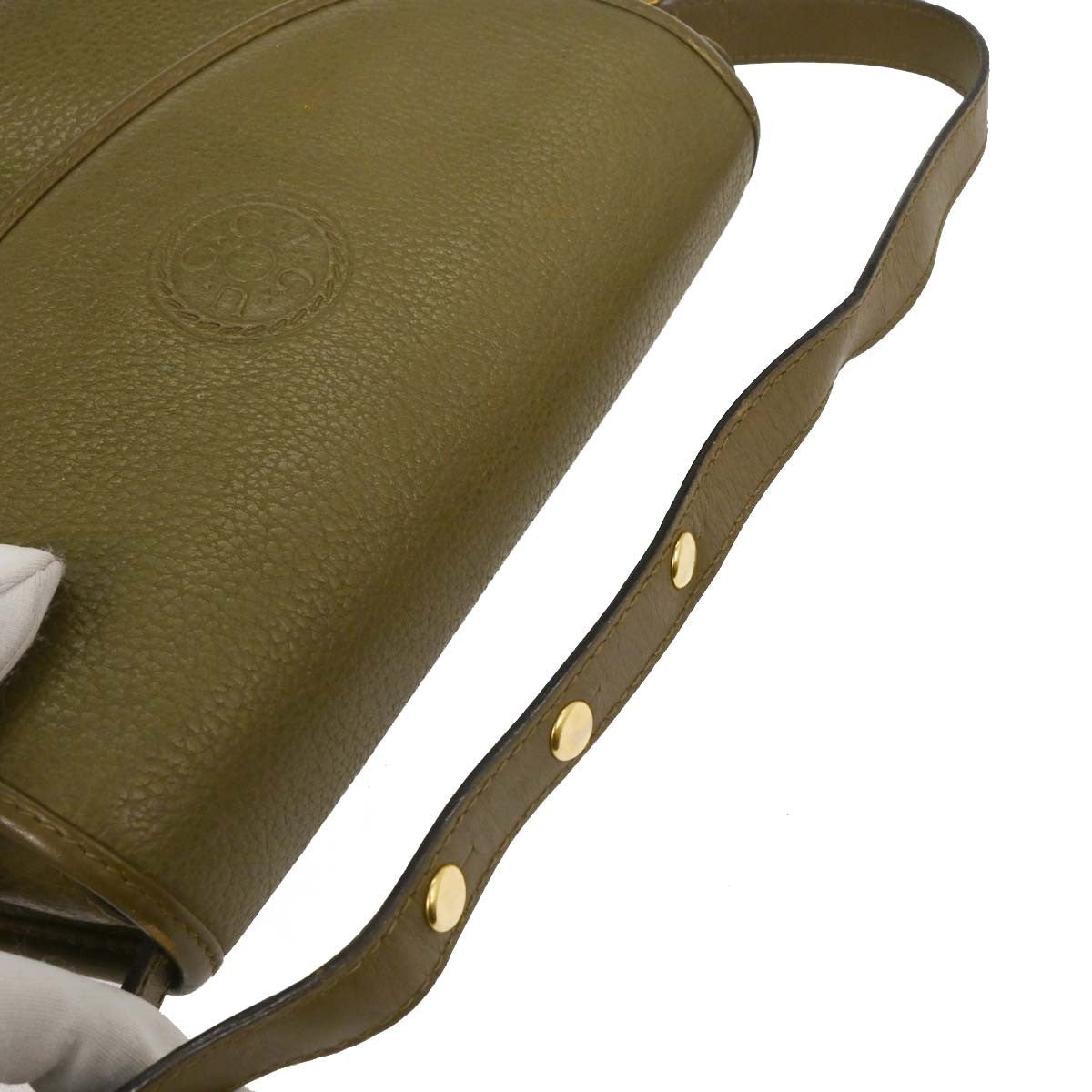 Gucci Vintage Handbag Leather Green Leather Handbag (Pre-Owned)