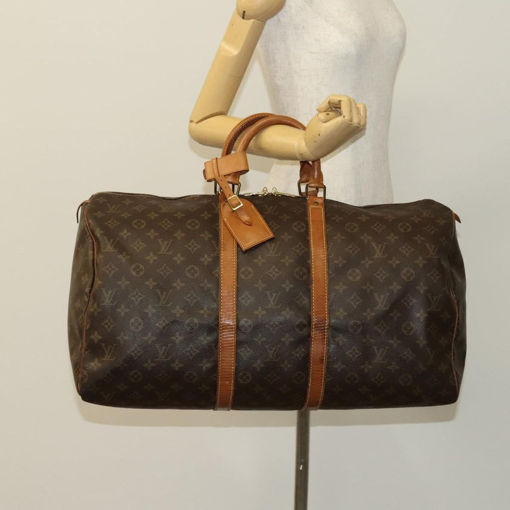 Louis Vuitton Keepall Bag Monogram Canvas Brown Canvas Travel Bag