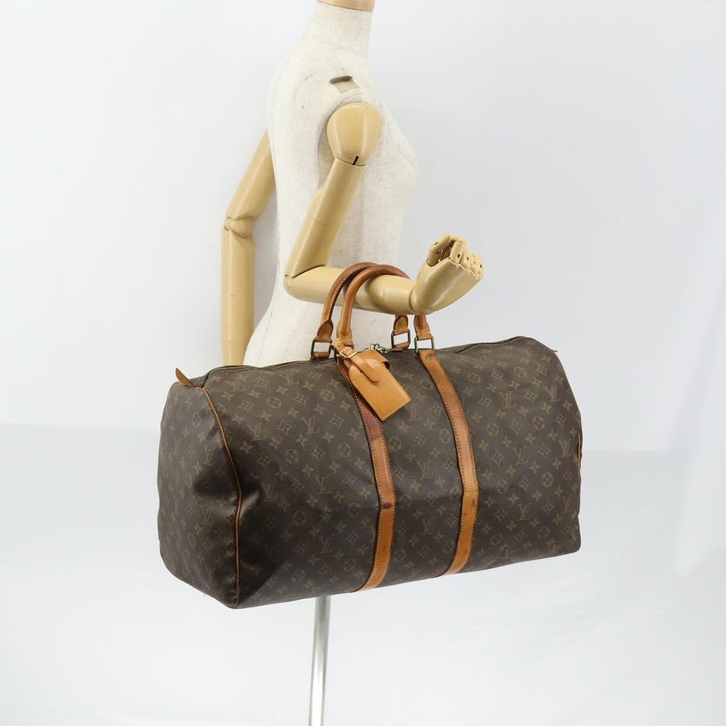 Louis Vuitton Keepall Bag Monogram Canvas Brown Canvas Travel Bag