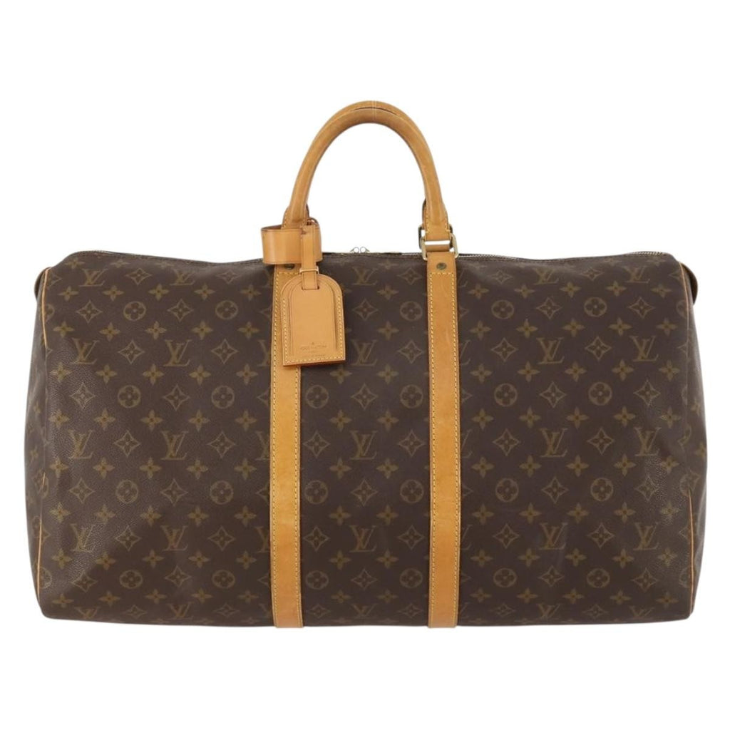 Louis Vuitton Keepall Bag Monogram Canvas Brown Canvas Travel Bag