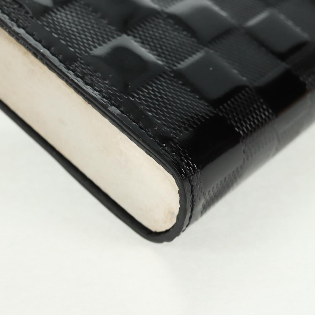 Louis Vuitton Saint Ange Handbag Damier Vernis Black Patent_Leather Handbag