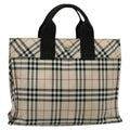 Burberry Nova Check Blue Label Nylon Beige Nylon Tote Bag