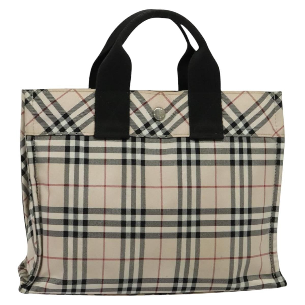 Burberry Nova Check Blue Label Nylon Beige Nylon Tote Bag