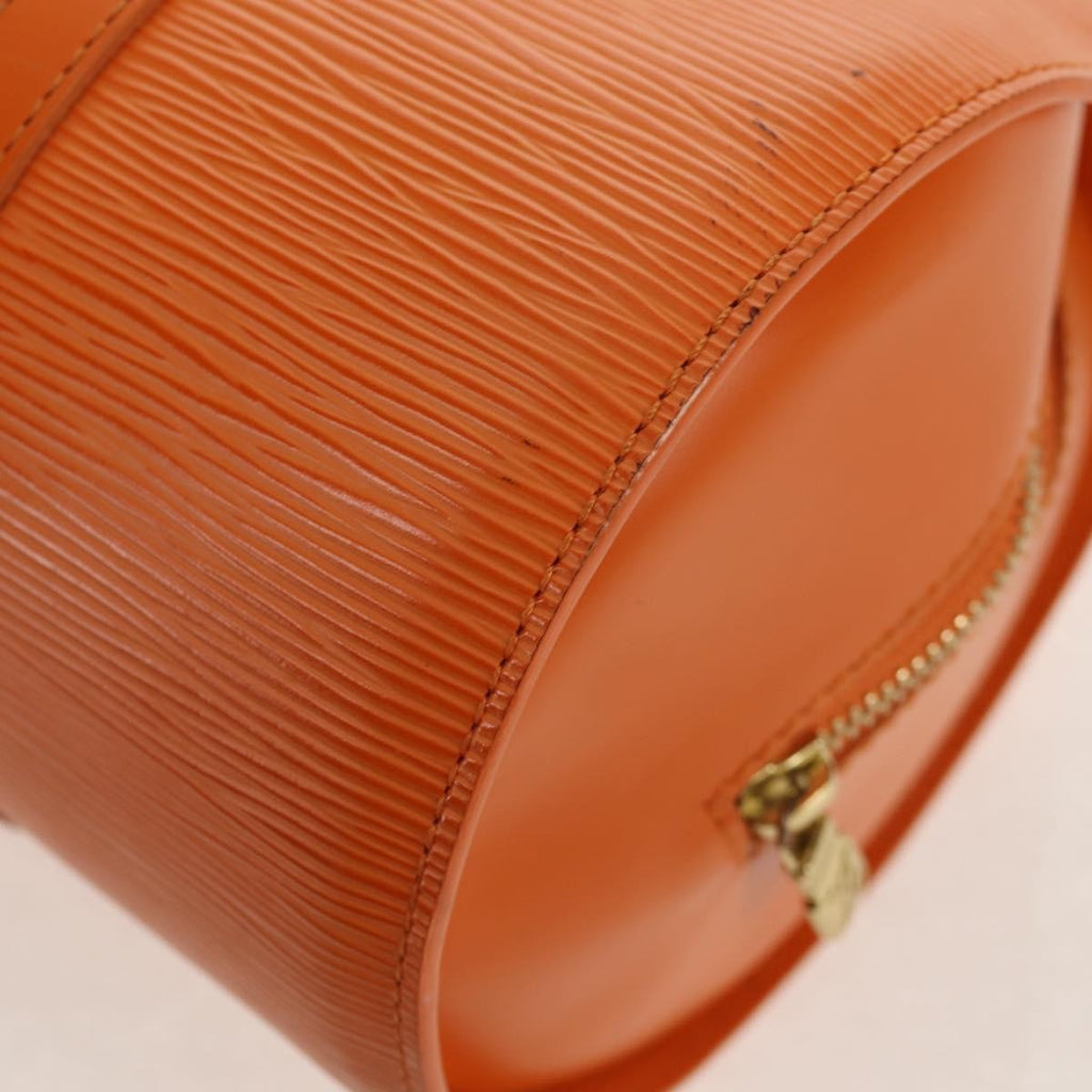 Louis Vuitton Soufflot Handbag Epi Leather Orange Leather Handbag