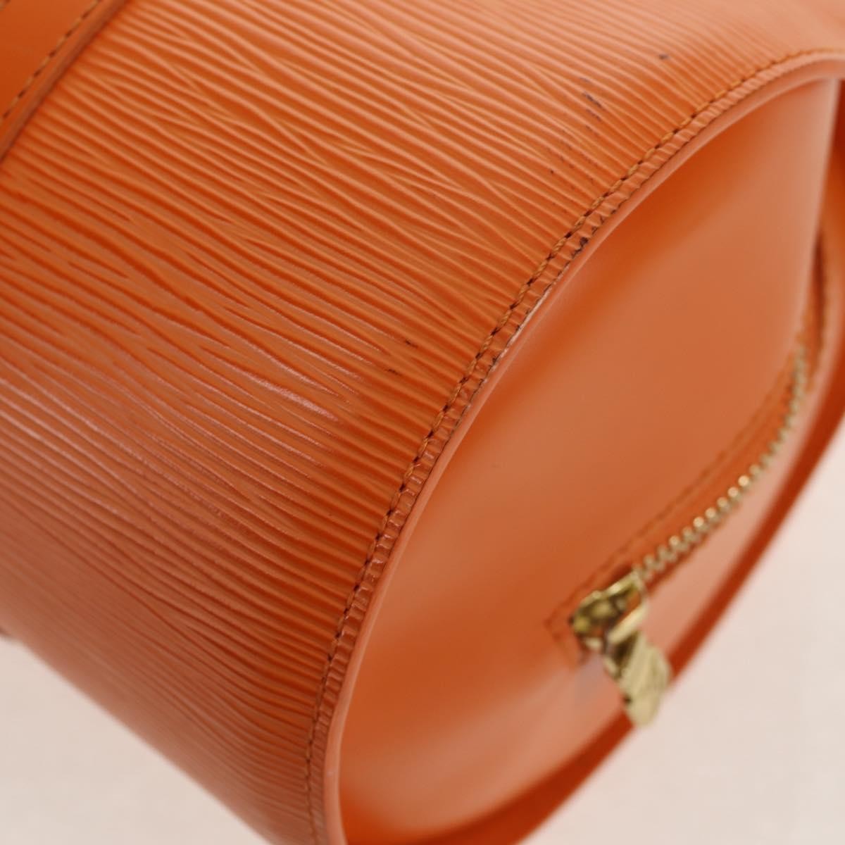 Louis Vuitton Soufflot Handbag Epi Leather Orange Leather Handbag