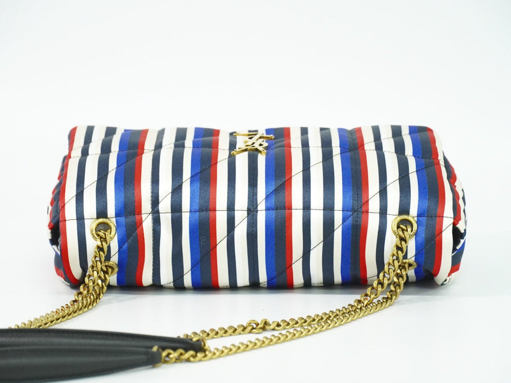 Saint Laurent Jamie Flap Bag Quilted Printed Silk Multicolour Silk Shoulder Bag Bag (Pre-Owned)