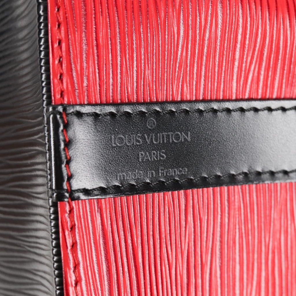 Louis Vuitton Bicolor Petit Noe Handbag Epi Leather Red Leather Shoulder Bag