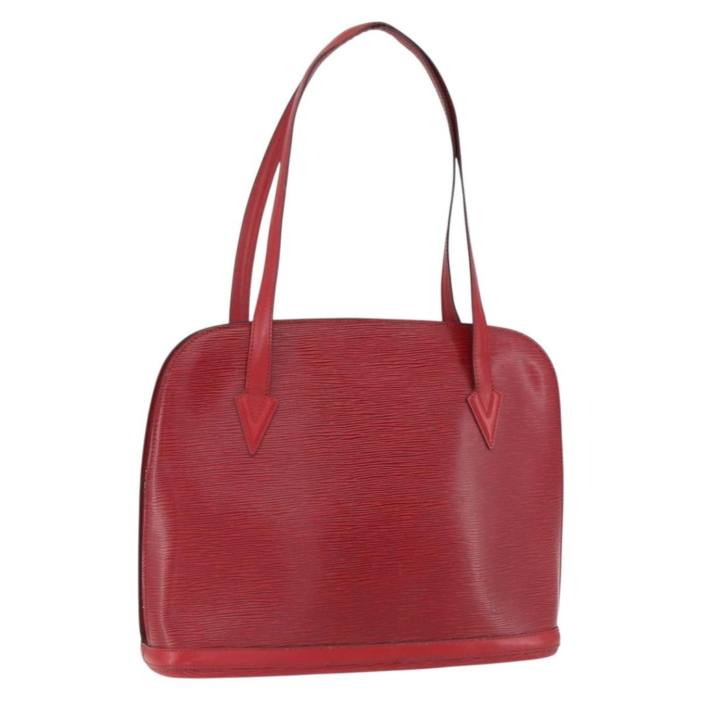 Louis Vuitton Lussac Handbag Epi Leather Red Leather Shoulder Bag
