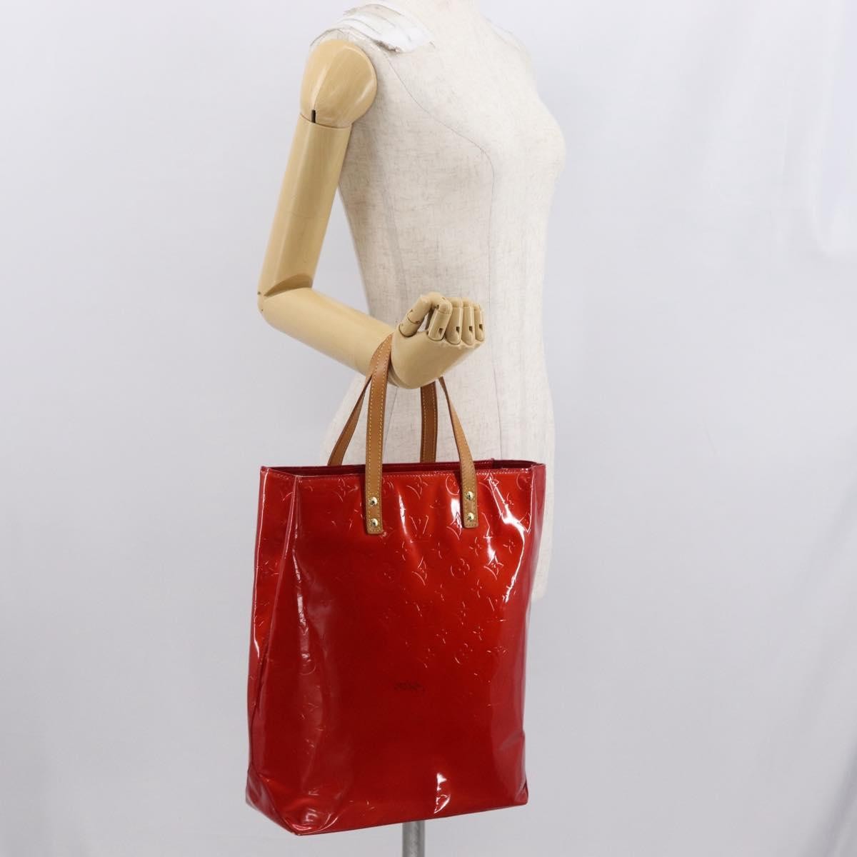 Louis Vuitton Reade Handbag Monogram Vernis Red Patent_Leather Handbag
