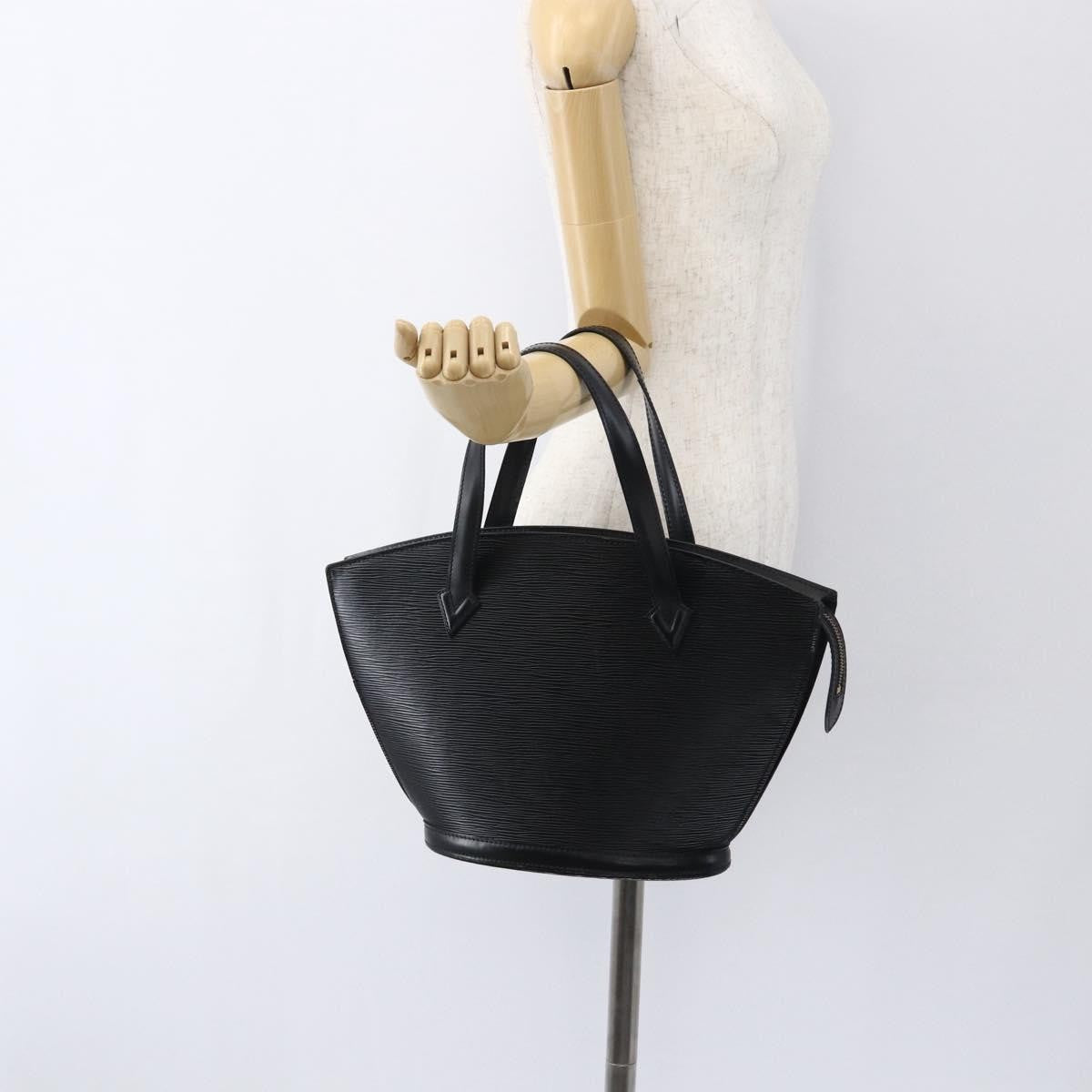 Louis Vuitton Saint Jacques Handbag Epi Leather Black Leather Handbag