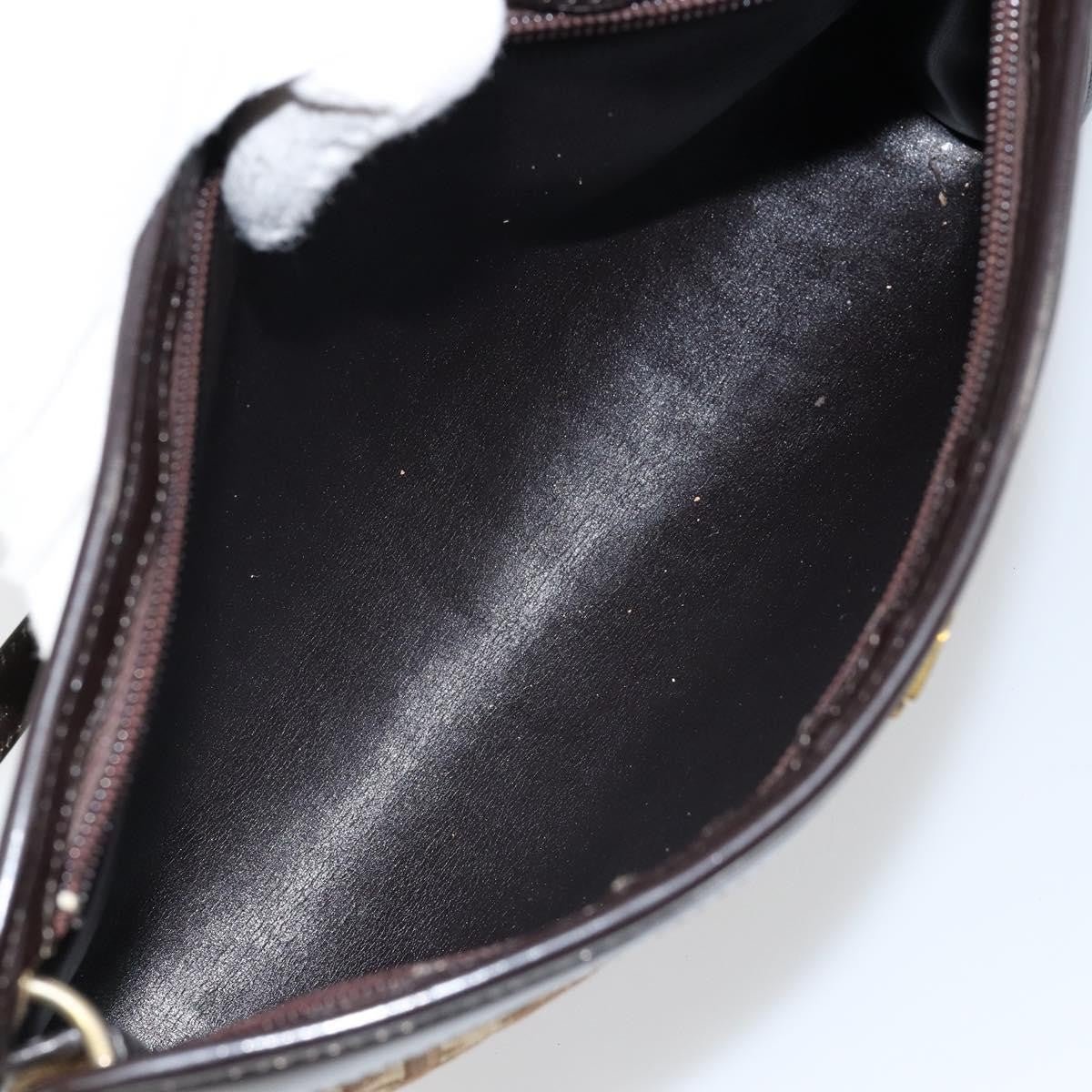 Christian Dior Vintage Trotter Shoulder Bag Canvas Brown Canvas Bag (Pre-Owned)