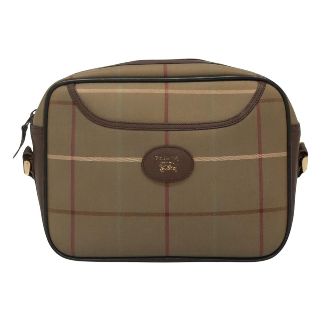 Burberry Nova Check Shoulder Bag Canvas And Leather Beige Canvas Shoulder Bag