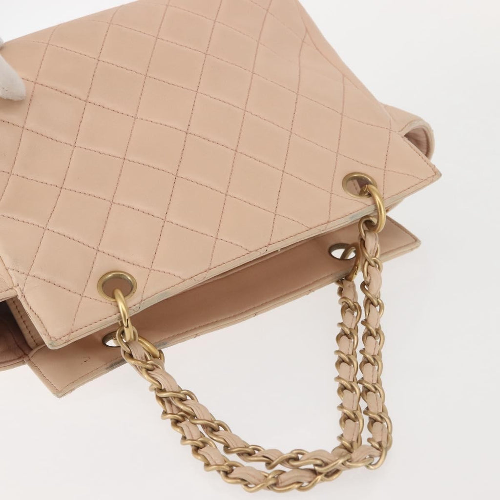 Chanel Petite Timeless Tote Quilted Calfskin Beige Leather Bag