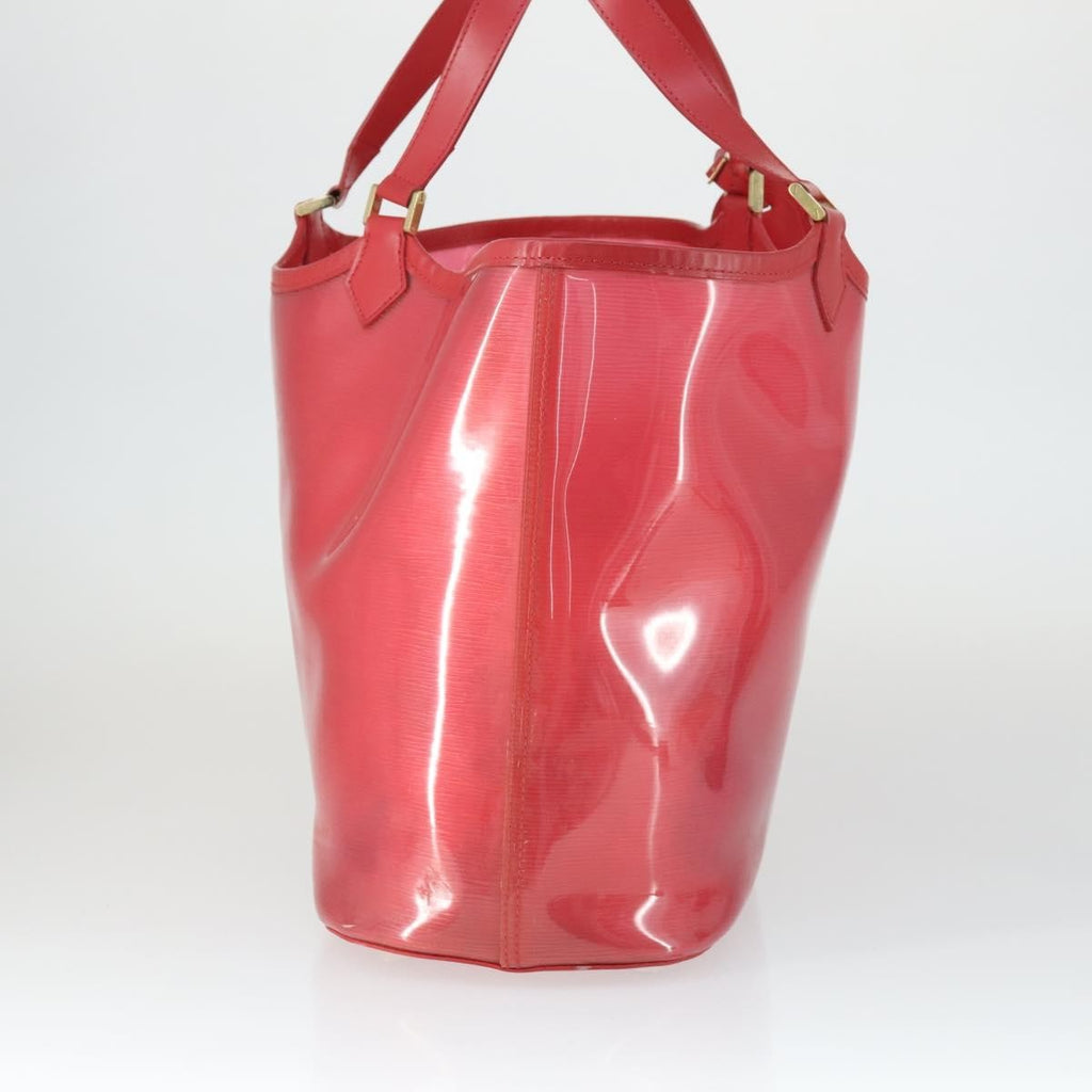 Louis Vuitton Plage Lagoon Bay Handbag Vinyl Epi Leather Red Plastic Tote Bag