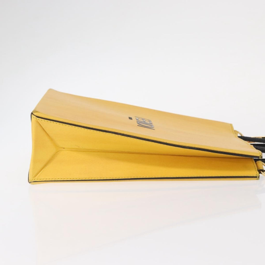 Fendi Pack Shopping Tote Leather Yellow Leather Handbag
