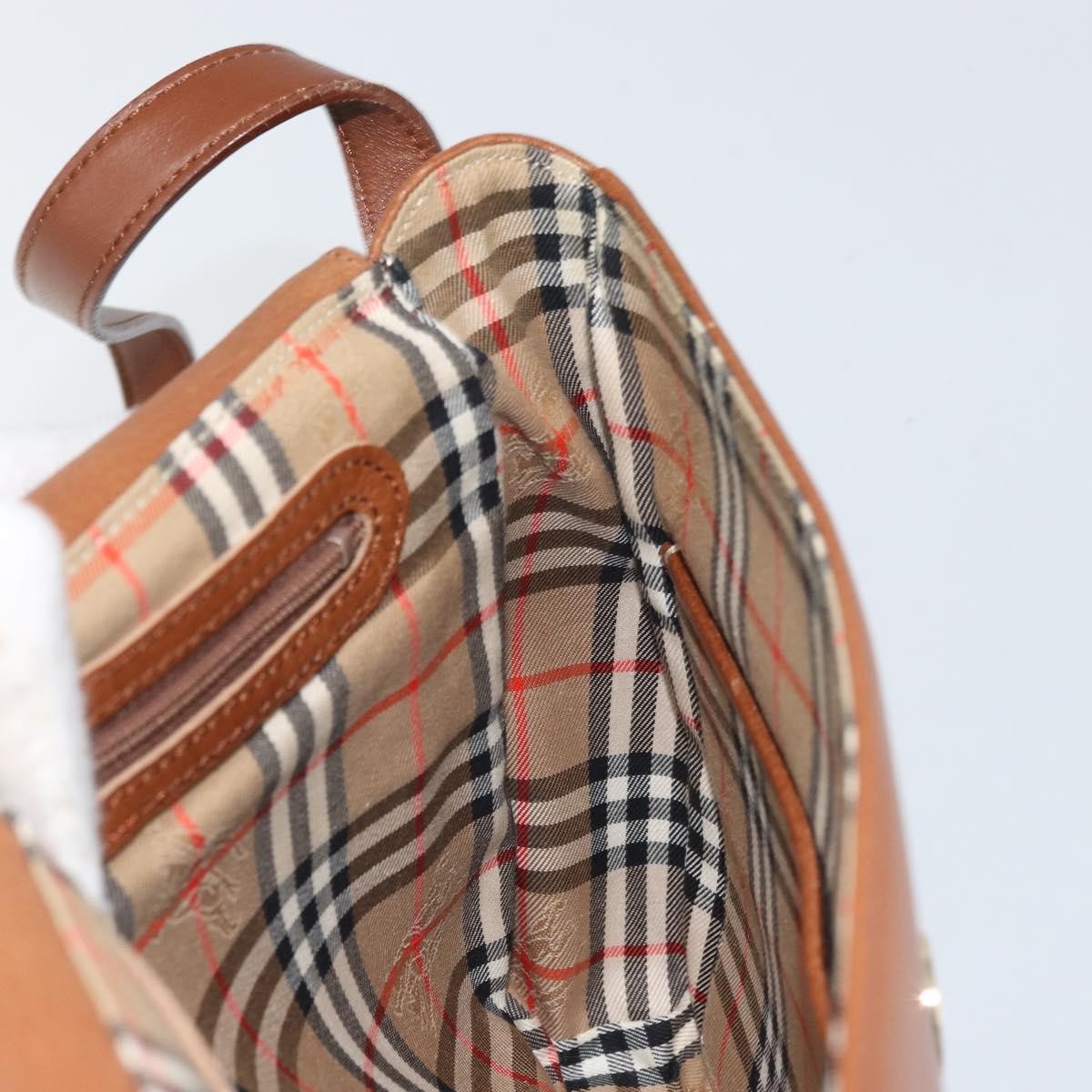 Burberry Vintage Shoulder Bag Leather Brown Leather Shoulder Bag